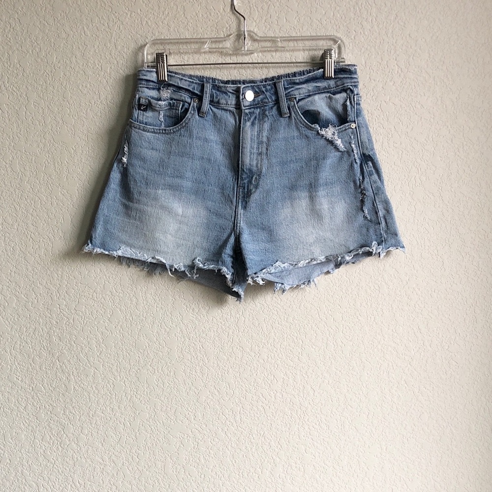 Kancan High Rise Mom Shorts Frayed Hem 11 29 Distressed